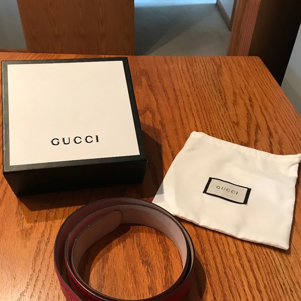 Red Gucci Belt Men